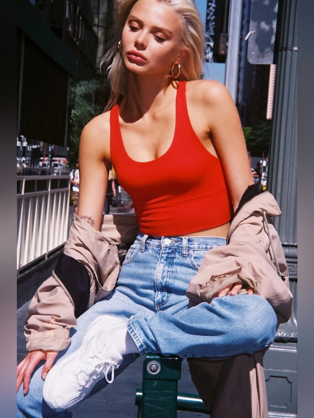 Joah Brown Varsity Crop Tank In Hot Sauce | S/M - RARE